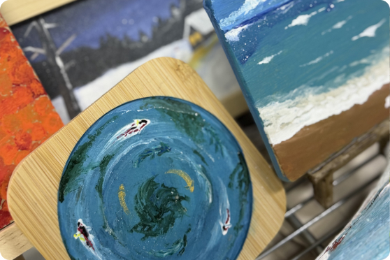 仲間と協働する様子