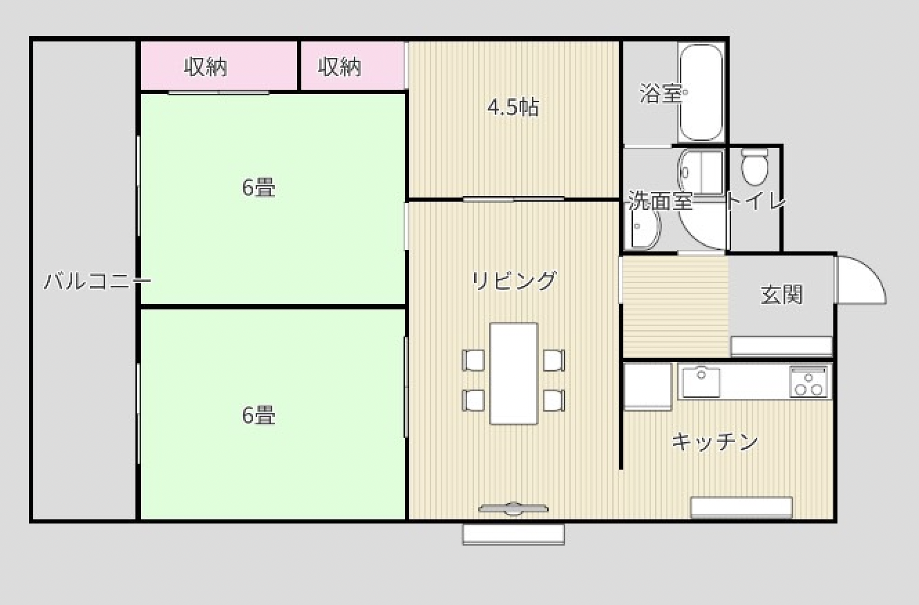 フリーライフ平野I・II 間取り図